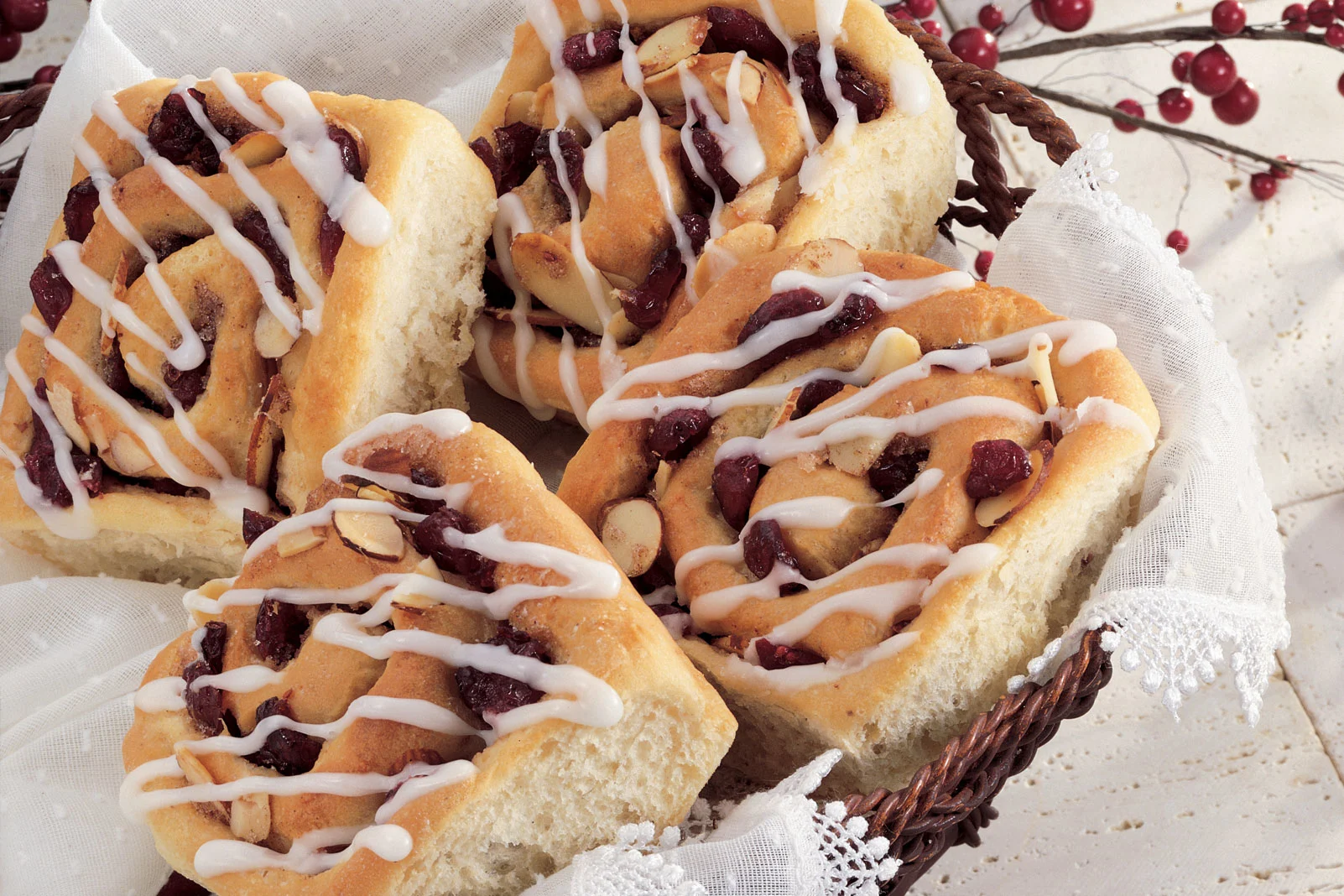 Cranberry Almond Cinnamon Rolls